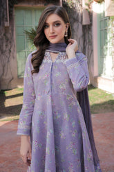 BAROQUE LAWN PRINTED EMBROIDERY DRESS 3 PIECE UNSTITCHED 2289